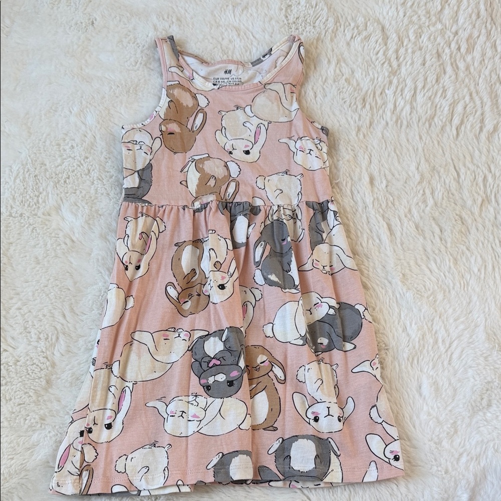 H&M Pink Animal Print Tank Dress for Kids